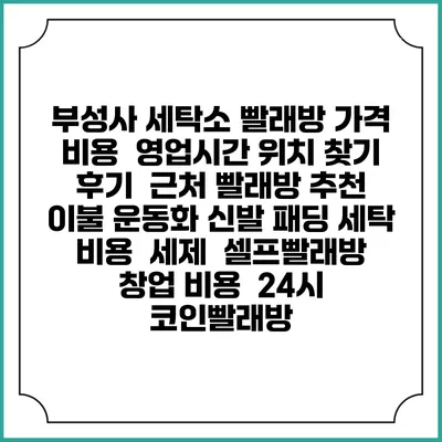 부성사 세탁소 빨래방 가격 비용 | 영업시간 위치 찾기 | 후기 | 근처 빨래방 추천 | 이불 운동화 신발 패딩 세탁 비용 | 세제 | 셀프빨래방 창업 비용 | 24시 코인빨래방