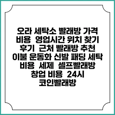 오라 세탁소 빨래방 가격 비용 | 영업시간 위치 찾기 | 후기 | 근처 빨래방 추천 | 이불 운동화 신발 패딩 세탁 비용 | 세제 | 셀프빨래방 창업 비용 | 24시 코인빨래방