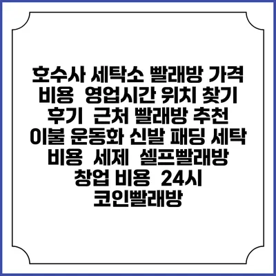 호수사 세탁소 빨래방 가격 비용 | 영업시간 위치 찾기 | 후기 | 근처 빨래방 추천 | 이불 운동화 신발 패딩 세탁 비용 | 세제 | 셀프빨래방 창업 비용 | 24시 코인빨래방