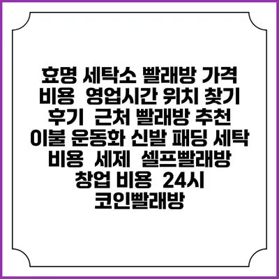 효명 세탁소 빨래방 가격 비용 | 영업시간 위치 찾기 | 후기 | 근처 빨래방 추천 | 이불 운동화 신발 패딩 세탁 비용 | 세제 | 셀프빨래방 창업 비용 | 24시 코인빨래방