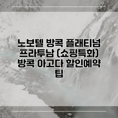 노보텔 방콕 플래티넘 프라투남 (쇼핑특화) 방콕 아고다 할인예약 팁