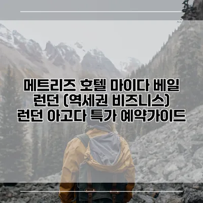 메트리즈 호텔 마이다 베일 런던 (역세권 비즈니스) 런던 아고다 특가 예약가이드