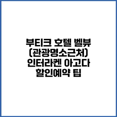 부티크 호텔 벨뷰 (관광명소근처) 인터라켄 아고다 할인예약 팁