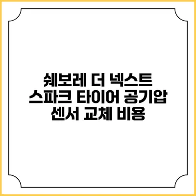 쉐보레 더 넥스트 스파크 타이어 공기압 센서 교체 비용
