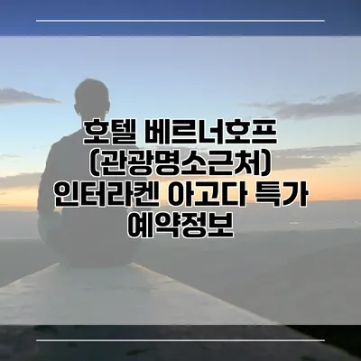 호텔 베르너호프 (관광명소근처) 인터라켄 아고다 특가 예약정보