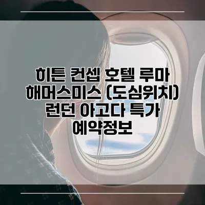 히튼 컨셉 호텔 루마 해머스미스 (도심위치) 런던 아고다 특가 예약정보